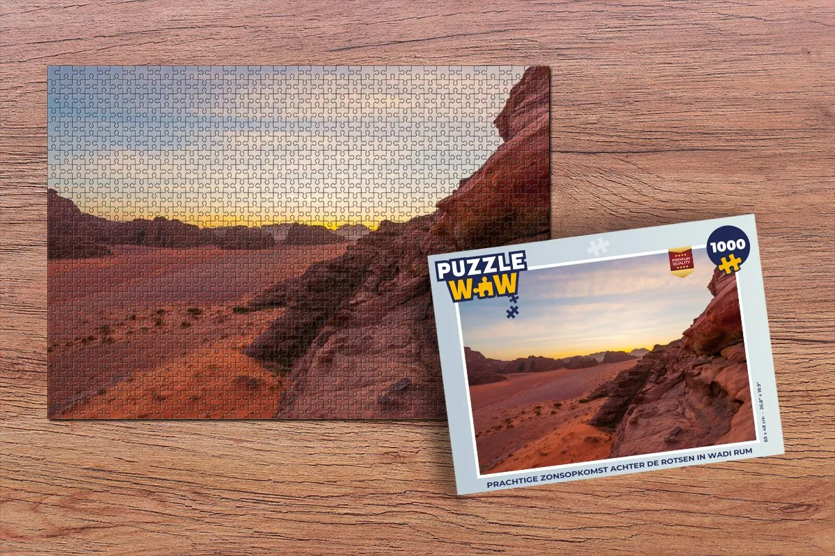 PuzzleWow Legpuzzel Wadi Rum Zonsopgang 1000 Stuks - Multicolor