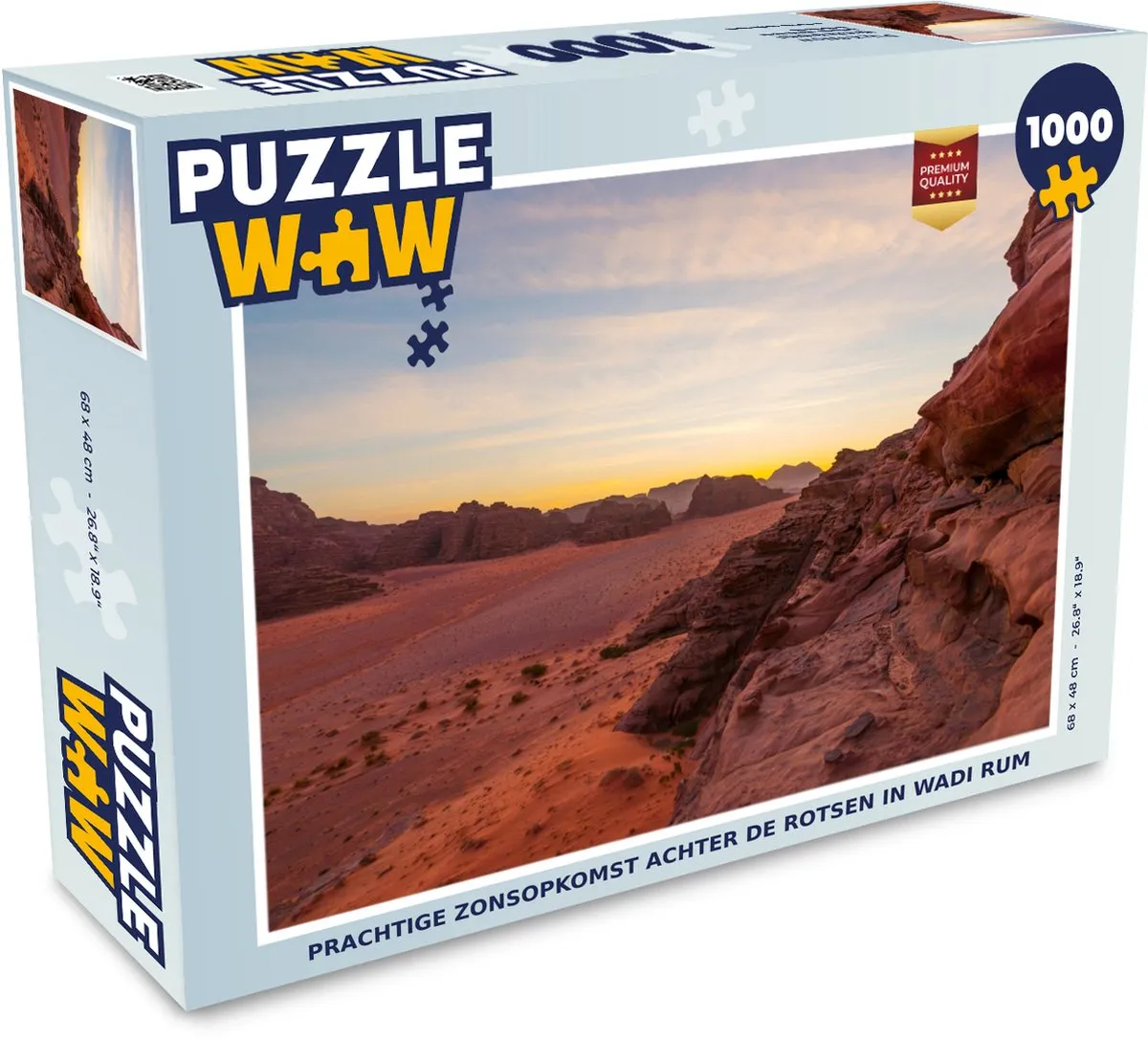 PuzzleWow Legpuzzel Wadi Rum Zonsopgang 1000 Stuks - Multicolor
