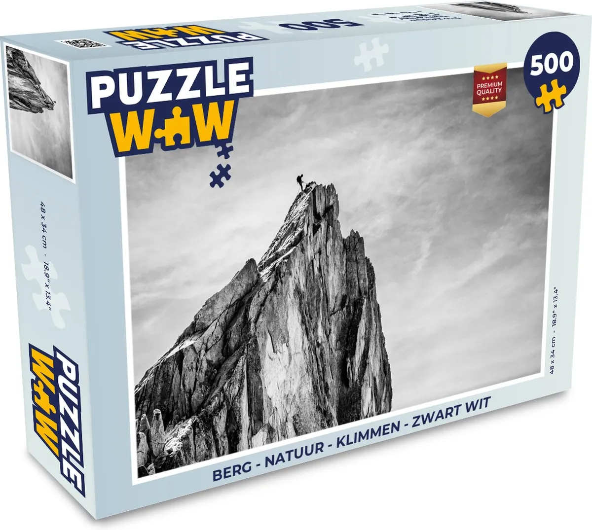 PuzzleWow Berg Natuur Klimmen Puzzel 500 Stuks - Multicolor