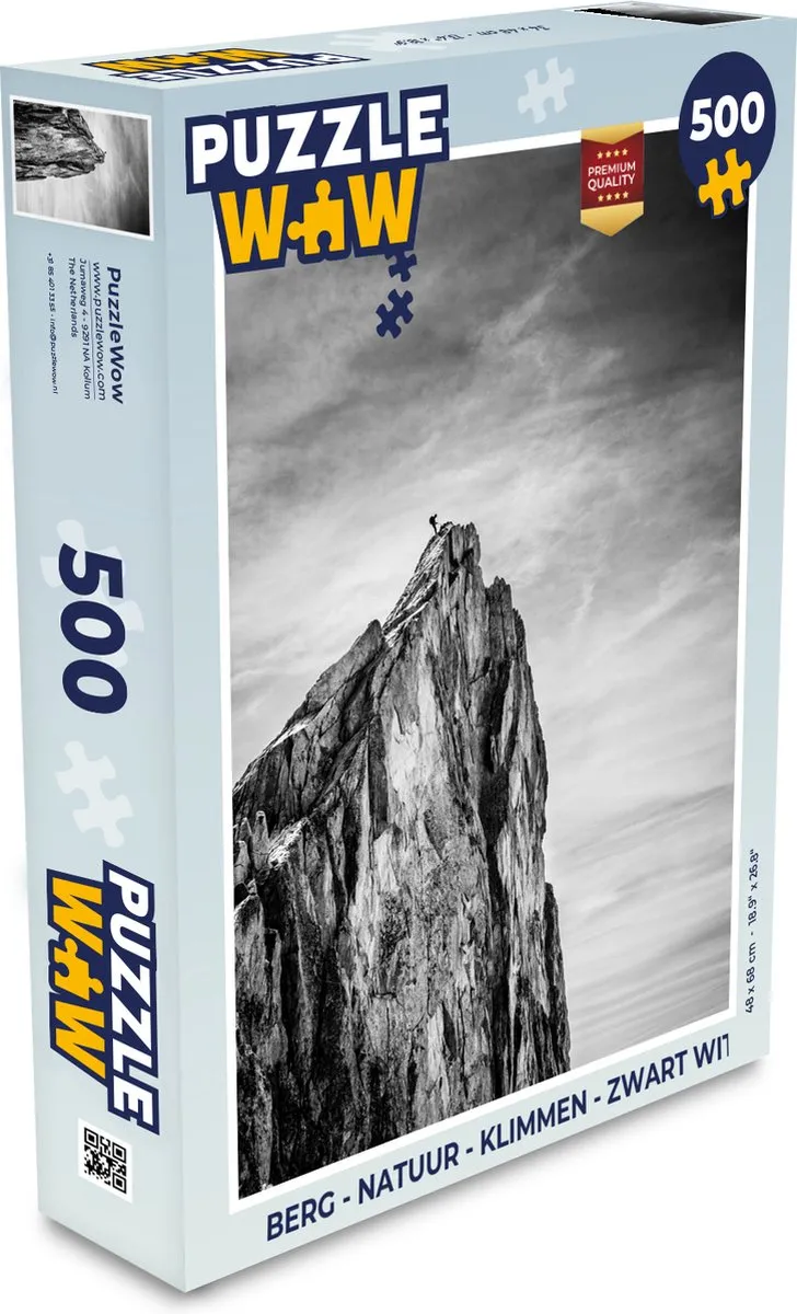 PuzzleWow Berg Natuur Klimmen Puzzel 500 Stuks - Multicolor