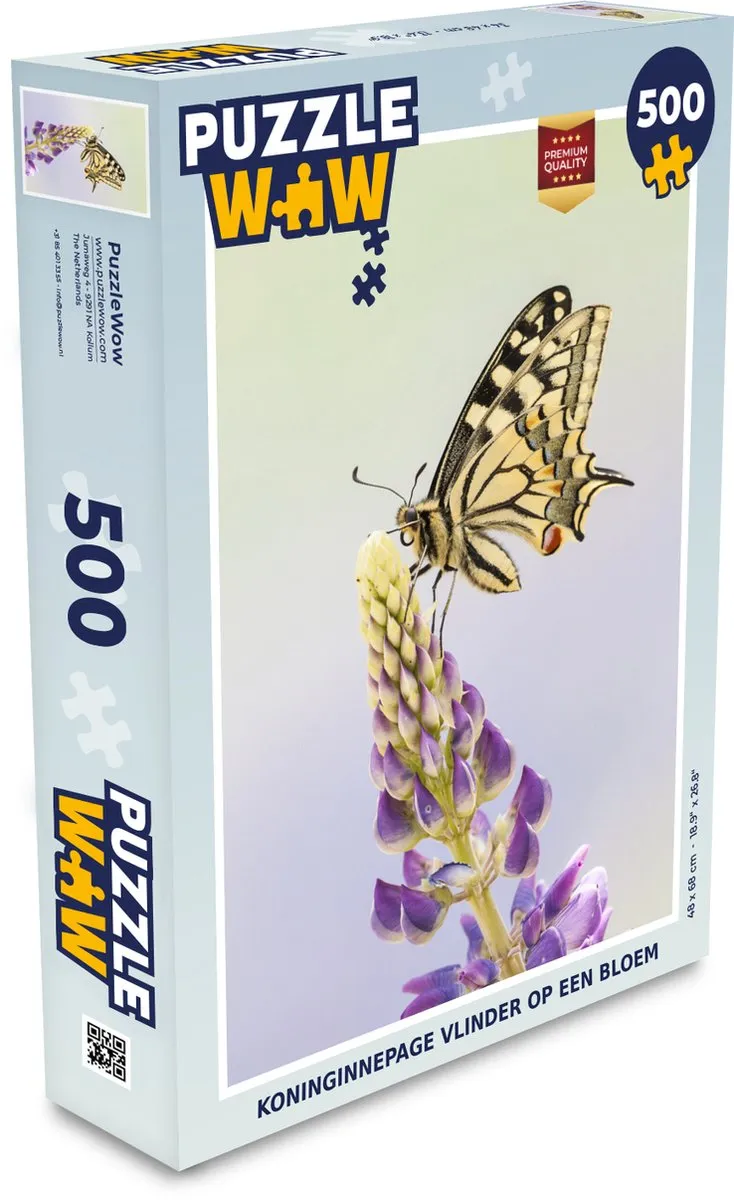 PuzzleWow Koninginnepage Legpuzzel 500 Stuks - Multicolor
