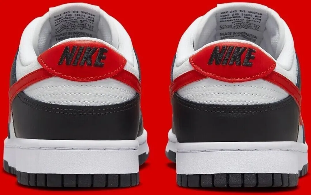 Nike Dunk Low Retro FB3354-001 Sneakers - 43 - Zwart/Wit/Rood - afbeelding 6 van 6