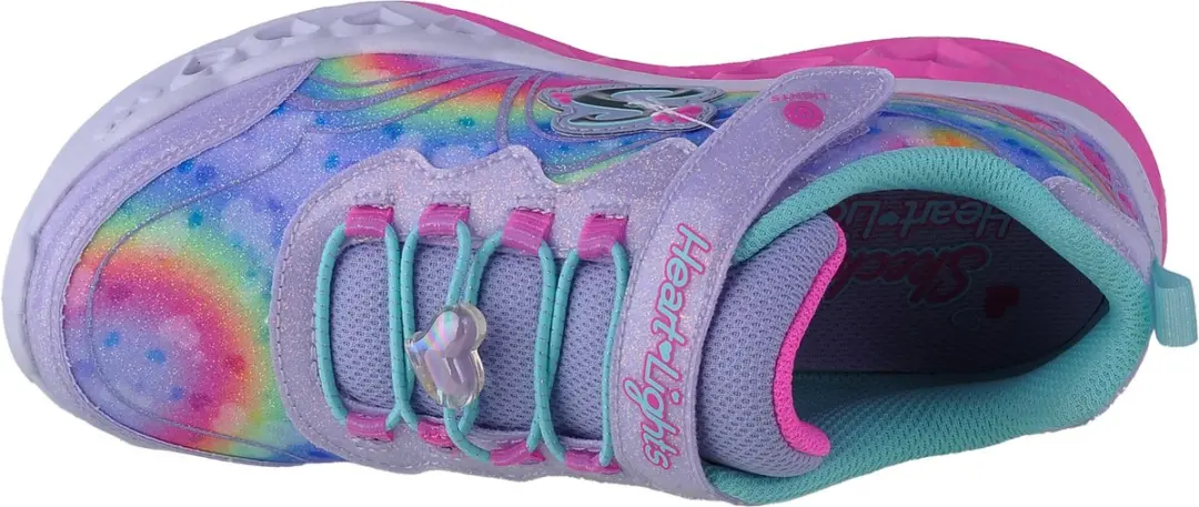 Skechers Flutter Heart Lights Groovy Swirl Sneakers 35 - Roze - afbeelding 3 van 5