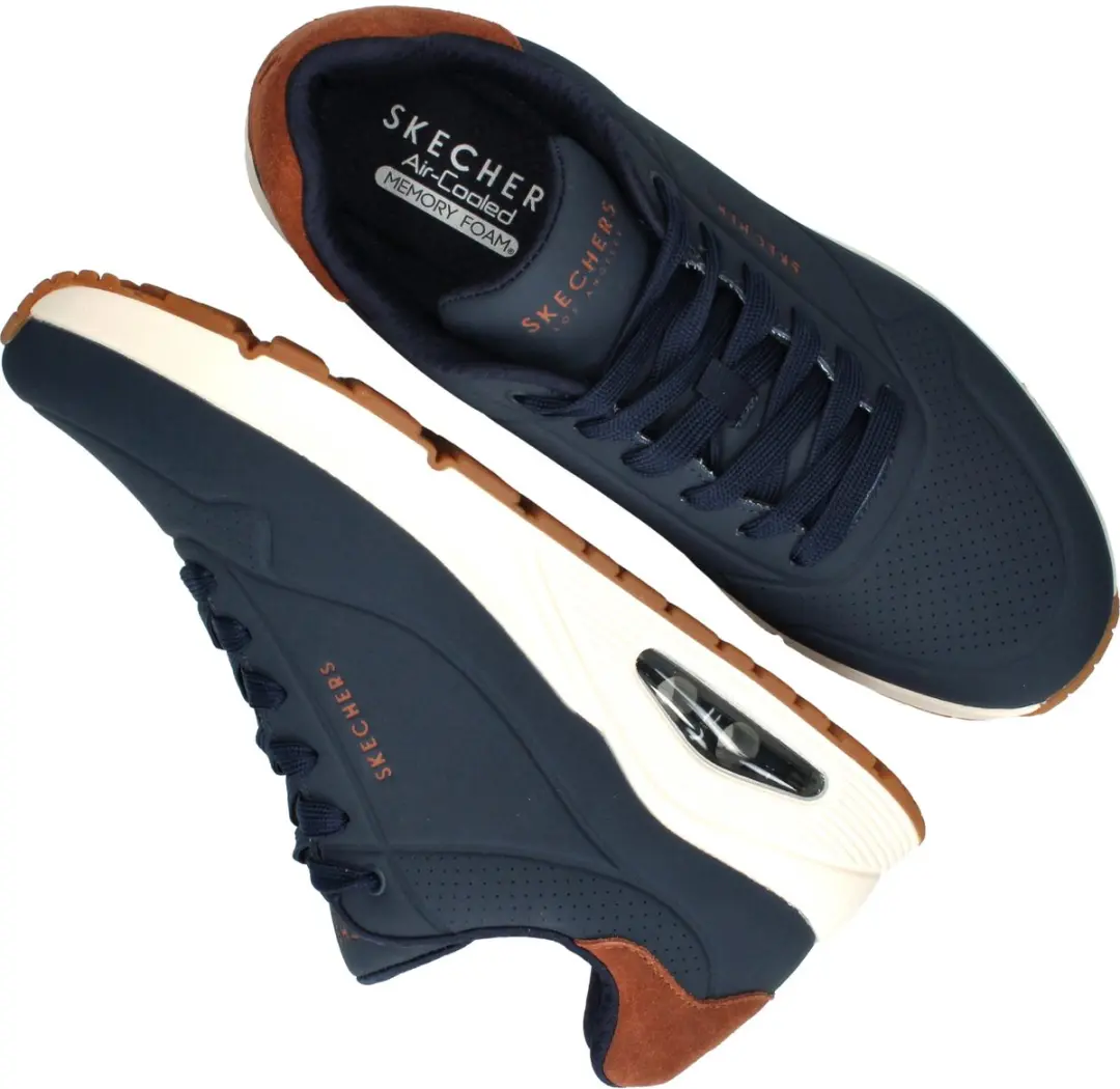 Skechers Uno Suited On Air Sneakers 300229 - Blauw - afbeelding 6 van 6