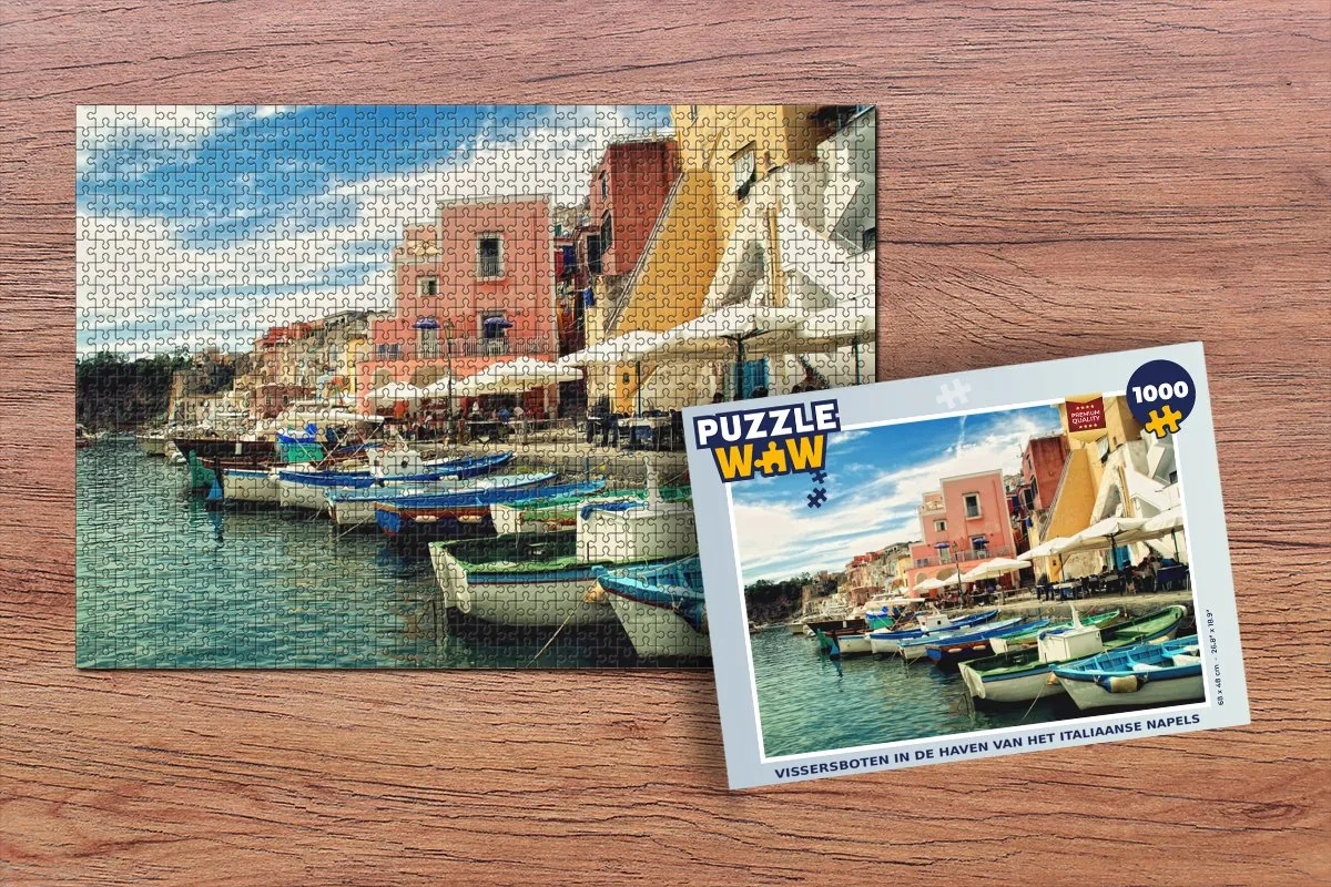 PuzzleWow Boot Italië Legpuzzel 1000 Stuks - Multicolor