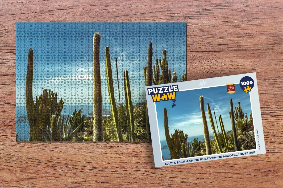 PuzzleWow Legpuzzel Cactus - 1000 Stuks - Multicolor