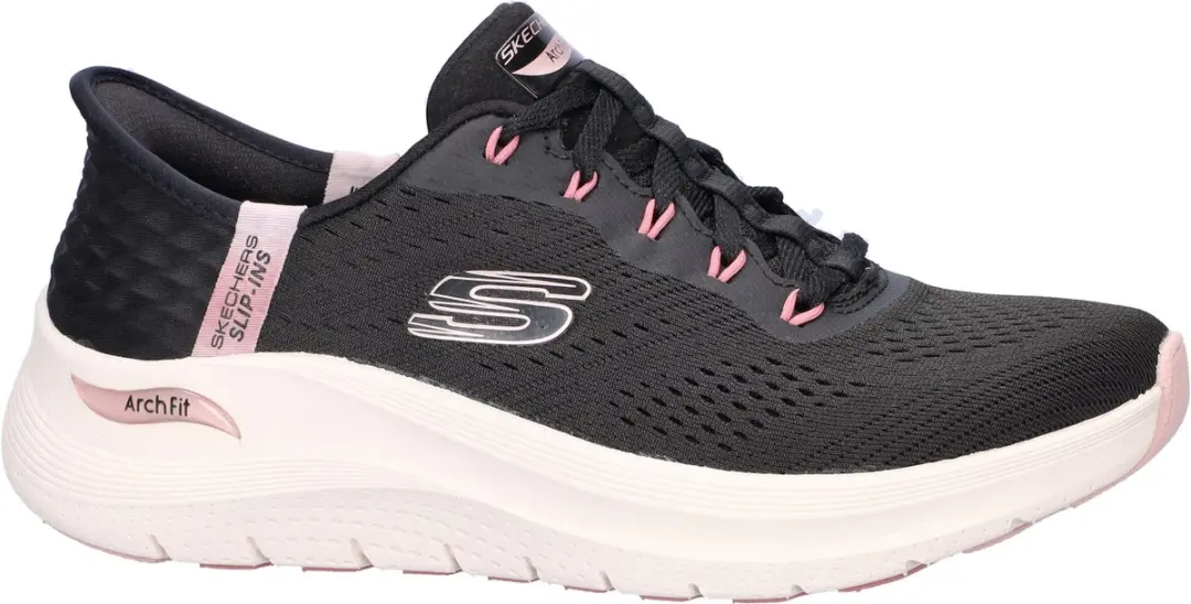 Skechers Arch Fit 2.0 Hands-Free Slip-in Dames Sneaker - Zwart - Maat 41 - afbeelding 5 van 6