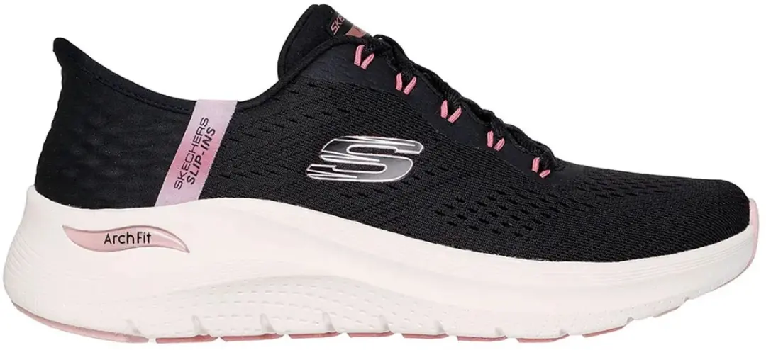 Skechers Arch Fit 2.0 Hands-Free Slip-in Dames Sneaker - Zwart - Maat 41 - afbeelding 4 van 6