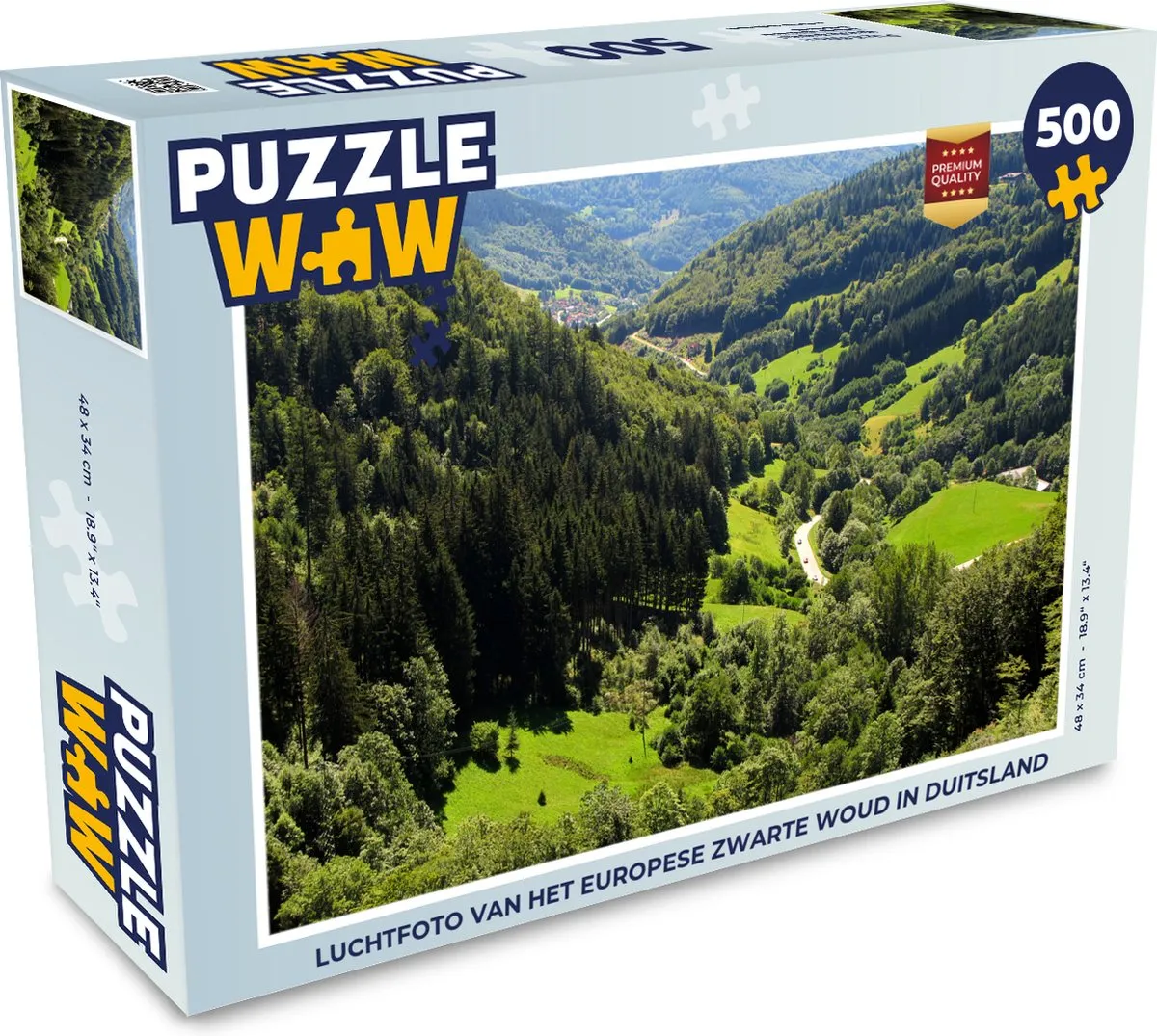 PuzzleWow Legpuzzel Europese Zwarte Woud 500 Stuks - Multicolor