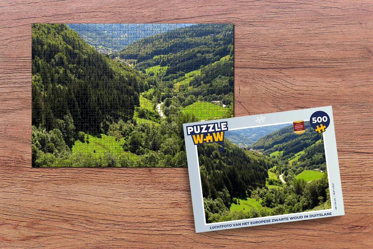 PuzzleWow Legpuzzel Europese Zwarte Woud 500 Stuks - Multicolor
