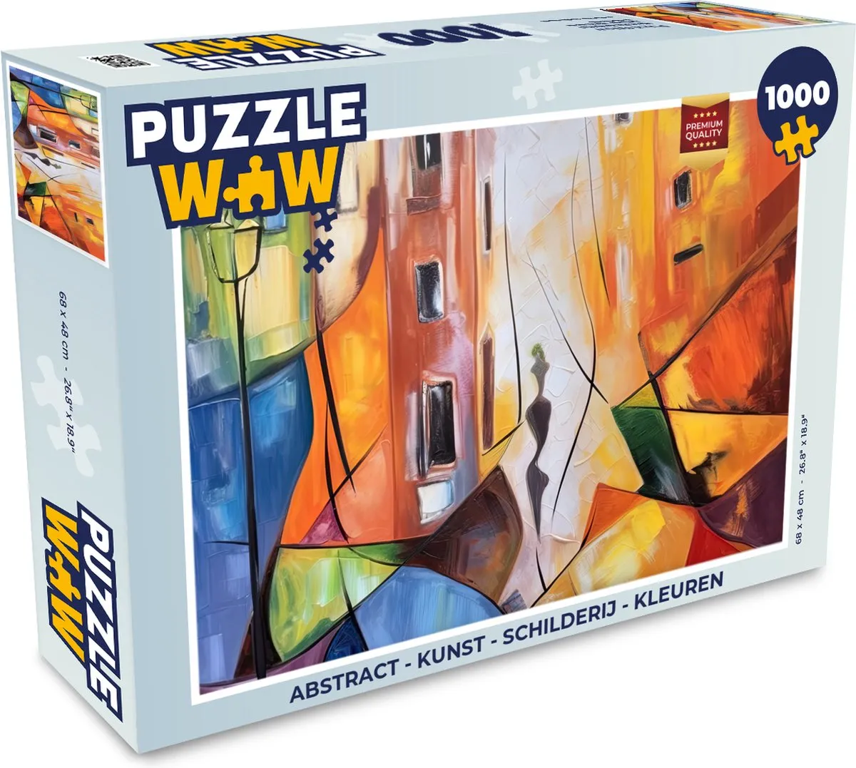 PuzzleWow Abstract Legpuzzel 1000 Stuks - Multicolor
