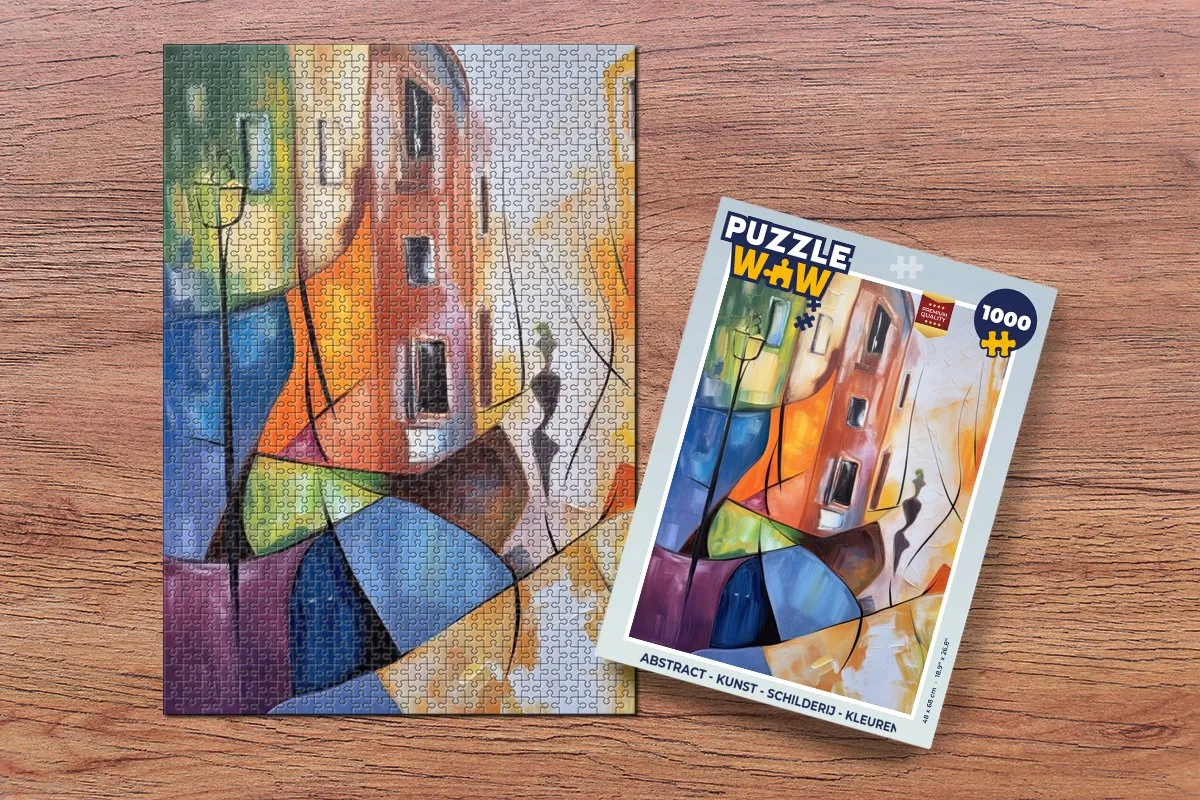 PuzzleWow Abstract Legpuzzel 1000 Stuks - Multicolor