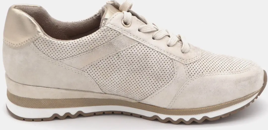 Marco Tozzi Dames Sneaker 23782 Lichtbeige Metallic - Maat 37 - afbeelding 4 van 4