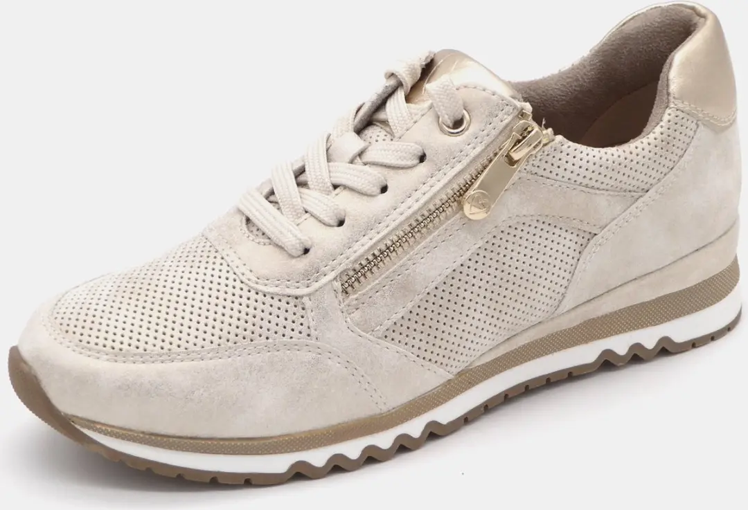 Marco Tozzi Dames Sneaker 23782 Lichtbeige Metallic