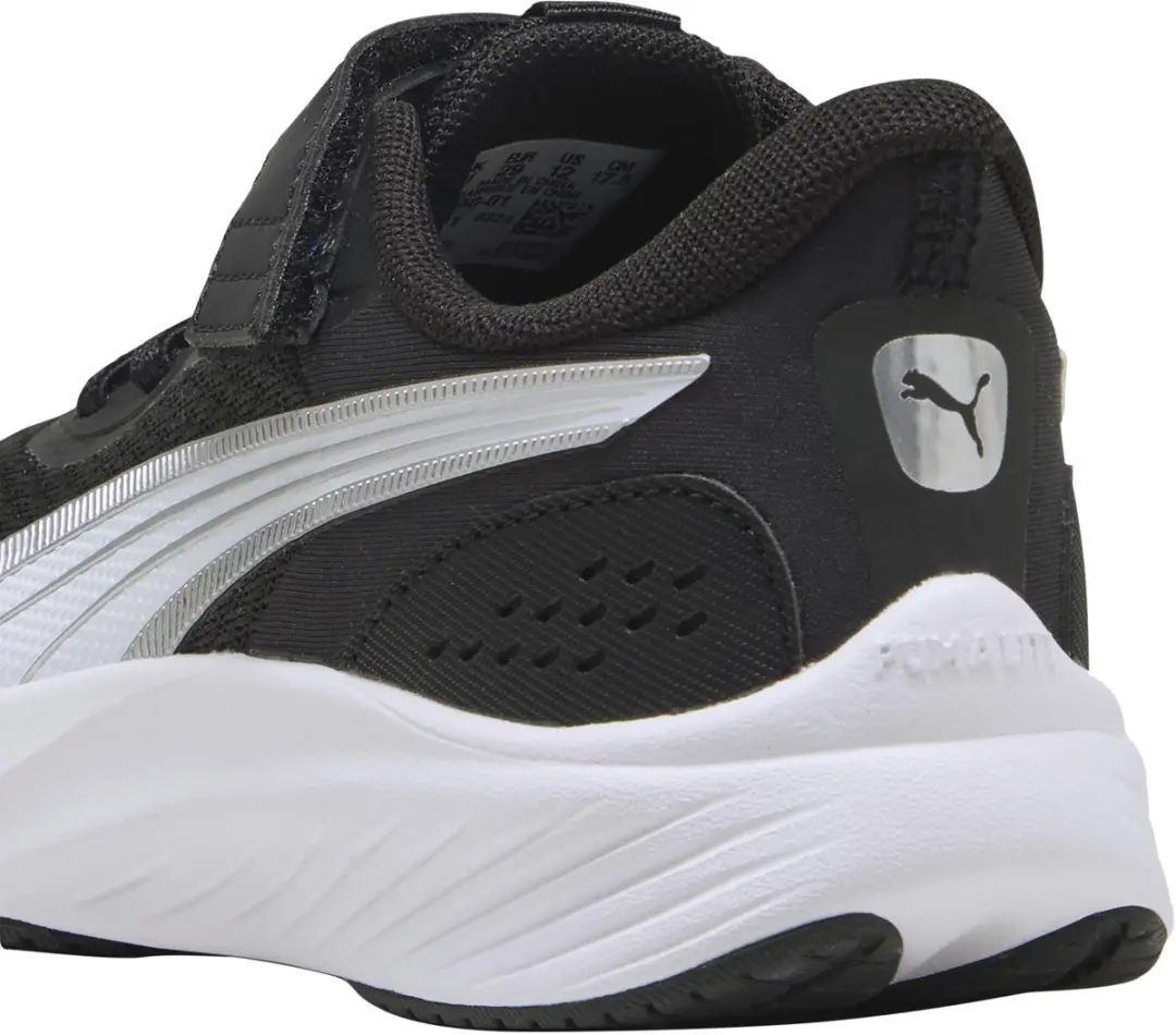 PUMA Pounce Lite AC+ PS Kinder Sportschoenen 28 - Zwart/Wit/Zilver - afbeelding 6 van 6