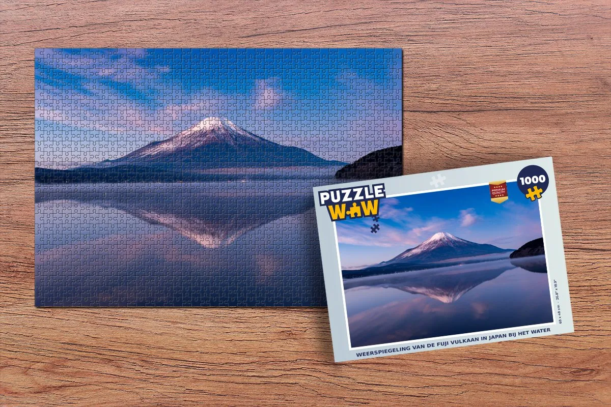 PuzzleWow Fuji Vulkaan Legpuzzel 1000 Stuks - Multicolor