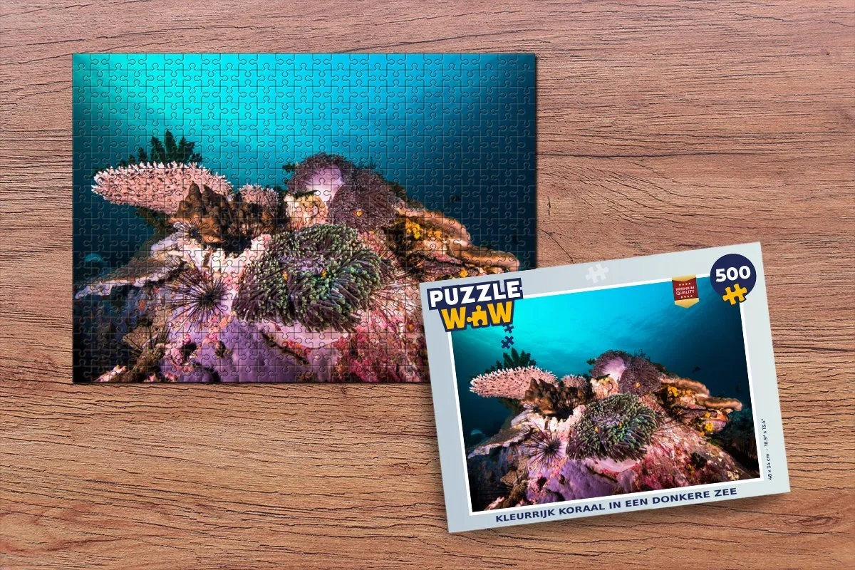 PuzzleWow Legpuzzel Kleurrijk Koraal 500 Stuks - Multicolor