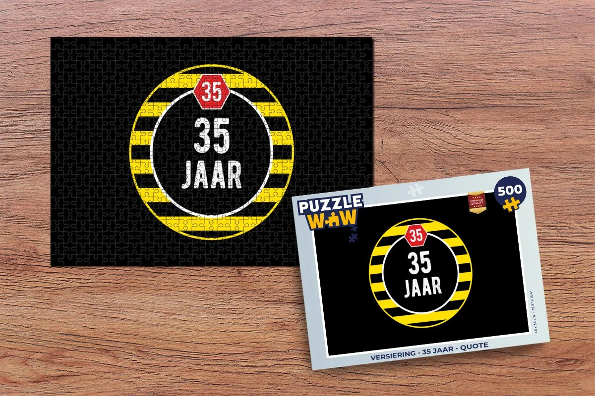 PuzzleWow 35 Jaar Quote Legpuzzel 500 Stuks - Multicolor