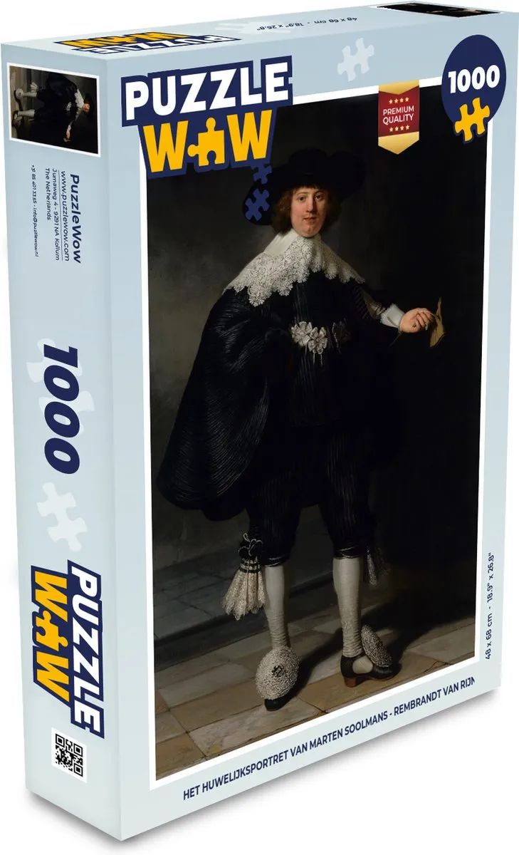 PuzzleWow Het huwelijksportret van Marten Soolmans Legpuzzel 1000 Stuks