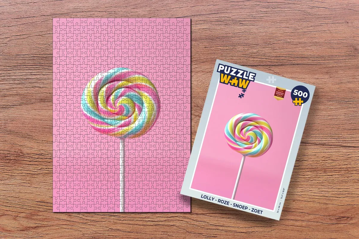 PuzzleWow Lolly Roze Legpuzzel 500 Stuks - MPN 8721169402161