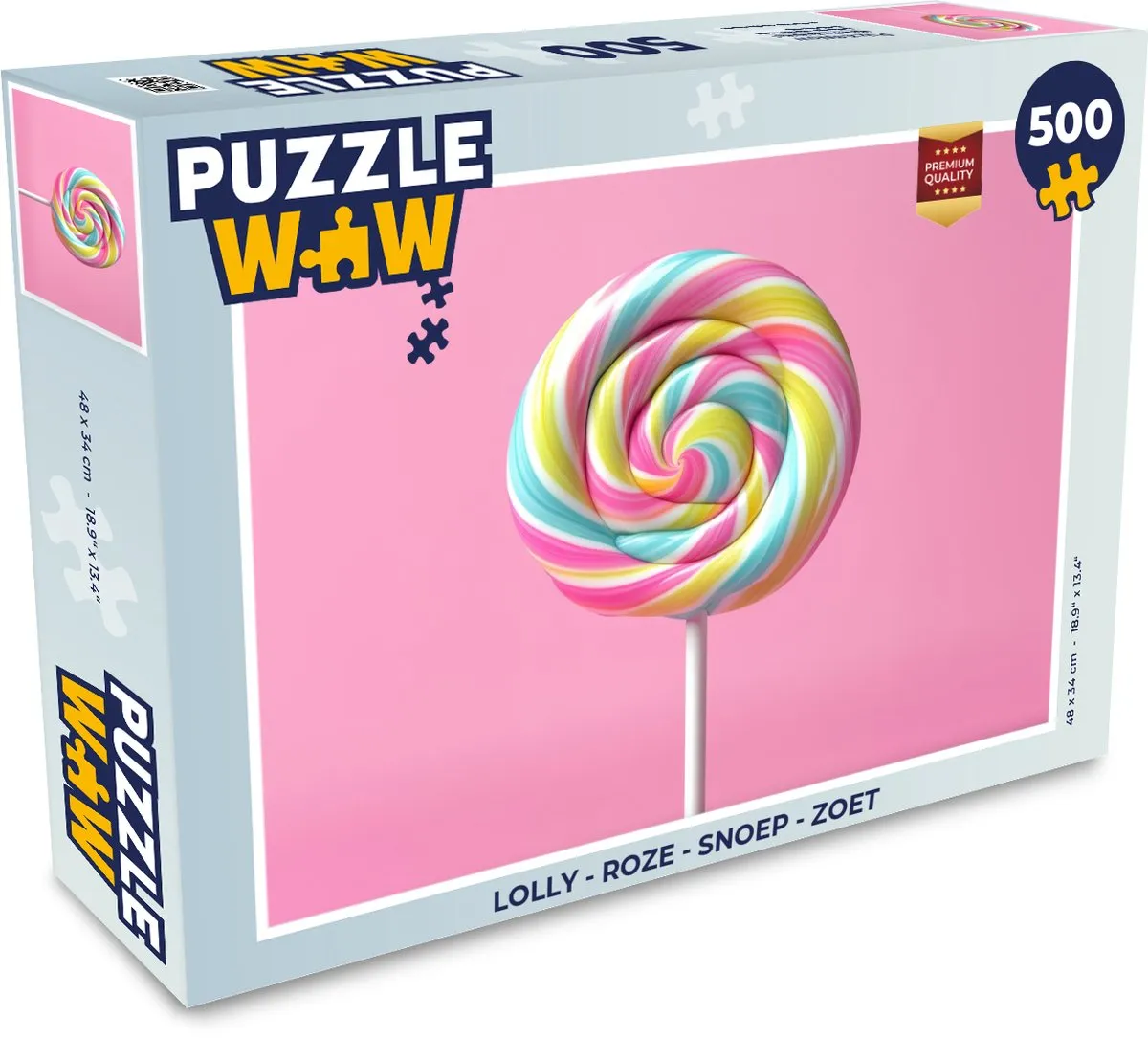 PuzzleWow Lolly Roze Legpuzzel 500 Stuks - MPN 8721169402161