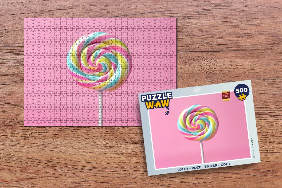 PuzzleWow Lolly Roze Legpuzzel 500 Stuks - MPN 8721169402161