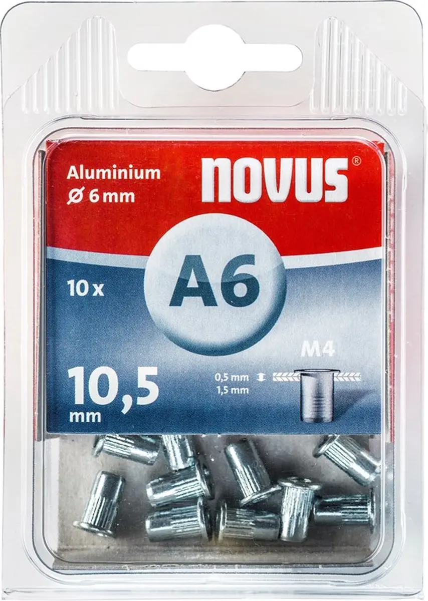 Novus Blindklinkmoer M4x10,5mm