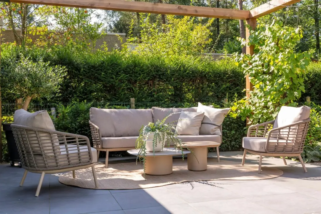 4 Seasons Outdoor Taste Puglia Loungeset 5 Zitplekken - 3-delig Taupe - afbeelding 4 van 6