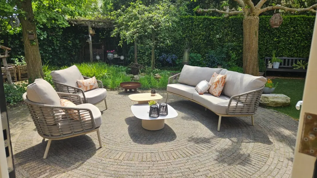 4 Seasons Outdoor Taste Puglia Loungeset 5 Zitplekken - 3-delig Taupe - afbeelding 6 van 6
