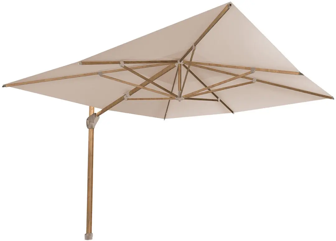 4 Seasons Hacienda Zweefparasol 300x400cm - Woodlook Frame - Sand Doek - afbeelding 2 van 6