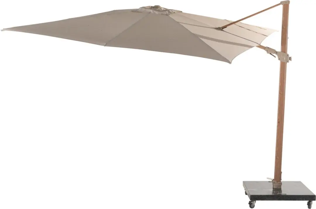 4 Seasons Outdoor Siesta Premium Zweefparasol 300x300 - Zand/Houtlook - afbeelding 3 van 5