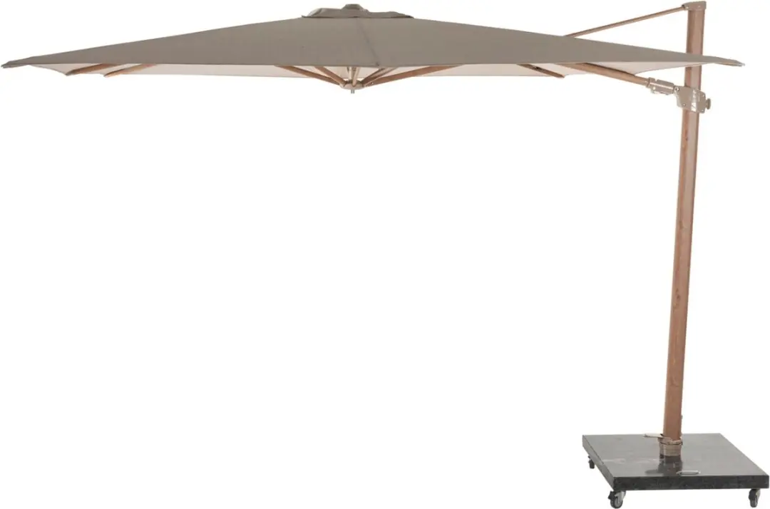 4 Seasons Outdoor Siesta Premium Zweefparasol 300x300 - Zand/Houtlook - afbeelding 4 van 5