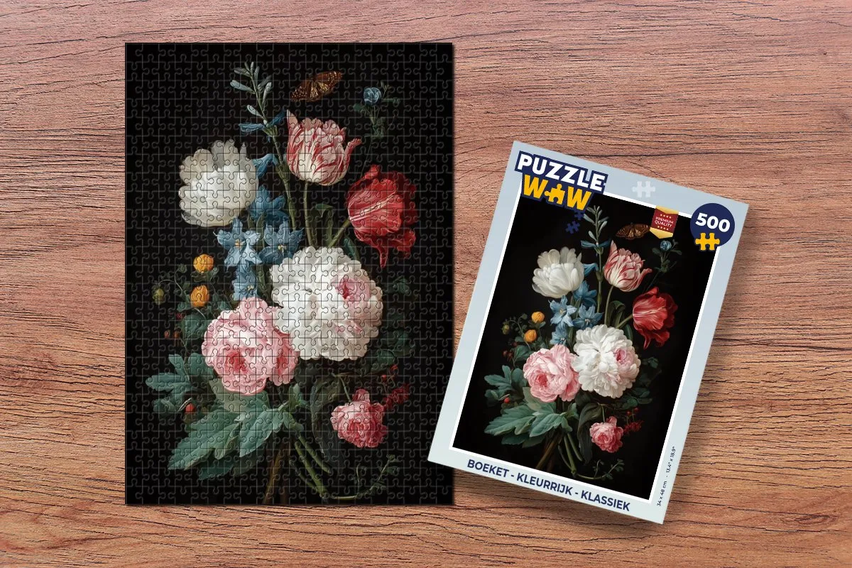 PuzzleWow Boeket Legpuzzel 500 Stuks - MPN 8721406848462