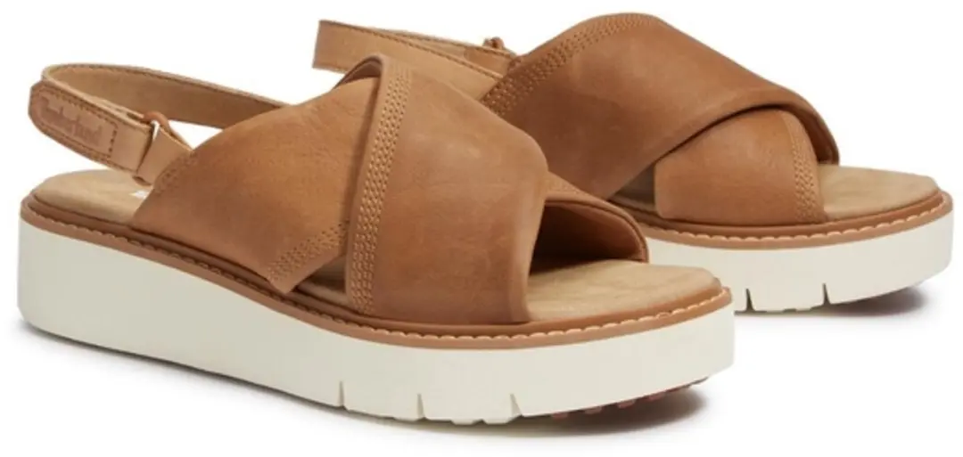 Timberland Safari Dawn BACKSTRAP SANDAL MEDIUM BEIGE FULL GRAIN Dames Sandalen