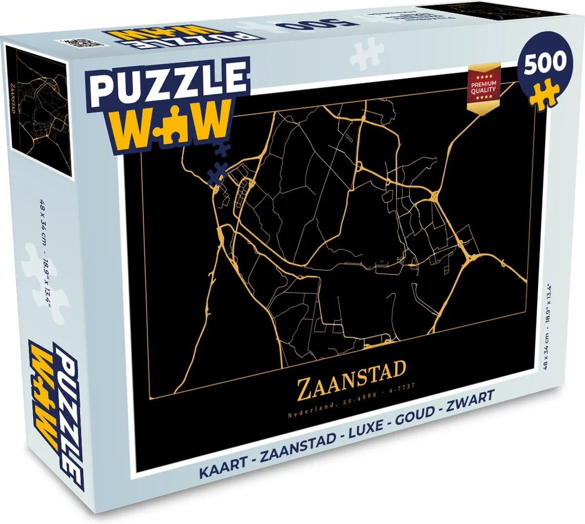 PuzzleWow Zaanstad Legpuzzel 500 Stuks - Multicolor