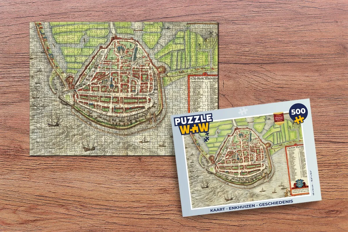 PuzzleWow Enkhuizen Geschiedenis Legpuzzel 500 Stuks - Multicolor