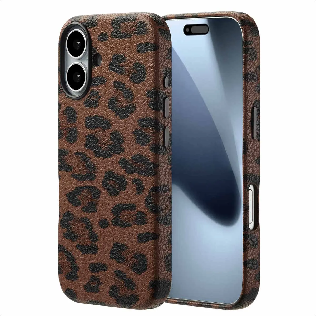 Selencia Hoesje iPhone 17 Sabi Panterprint - Mocha Brown