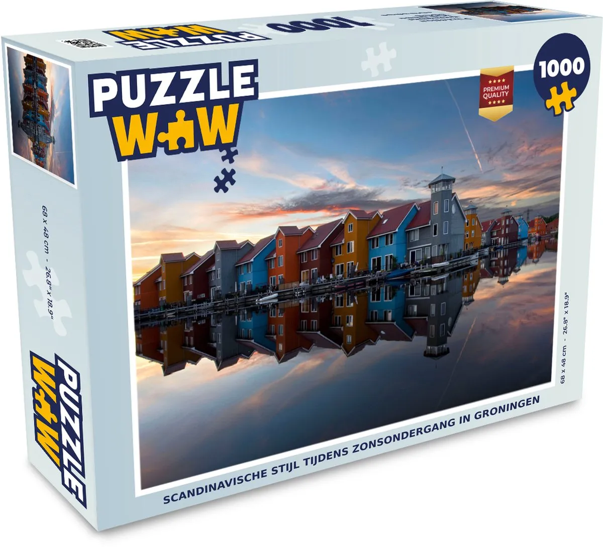 PuzzleWow Reitdiep Legpuzzel 1000 Stuks - Multicolor