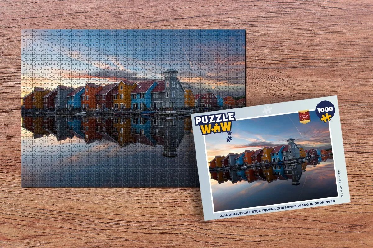PuzzleWow Reitdiep Legpuzzel 1000 Stuks - Multicolor