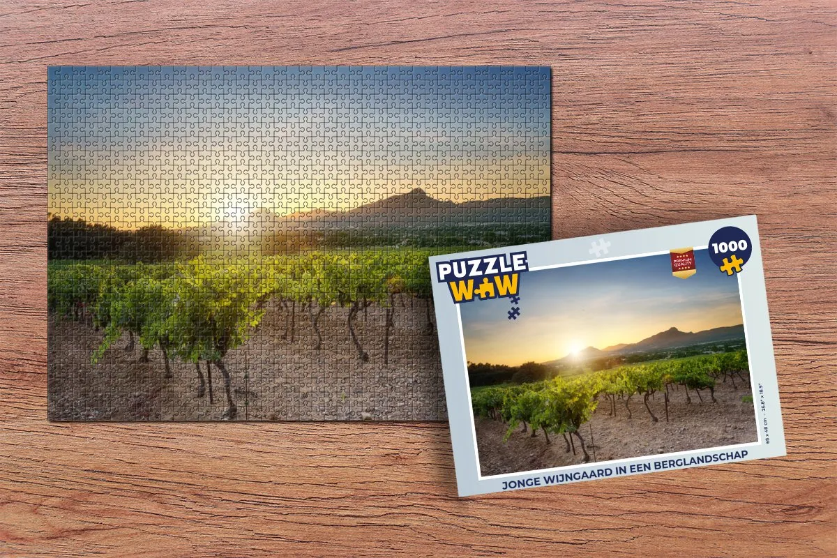 PuzzleWow Legpuzzel Jonge Wijngaard 1000 Stuks - Multicolor