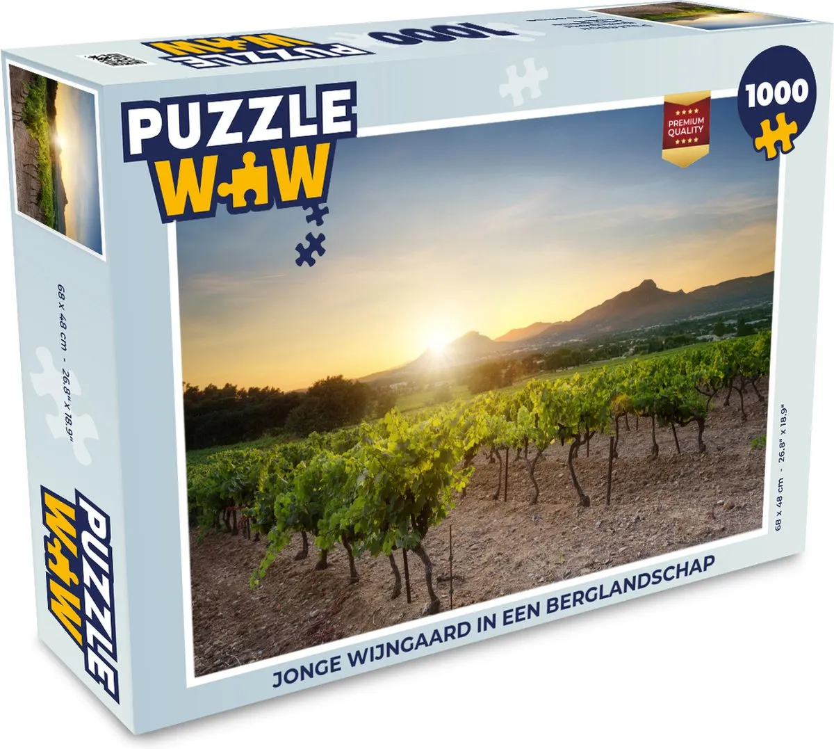 PuzzleWow Legpuzzel Jonge Wijngaard 1000 Stuks - Multicolor