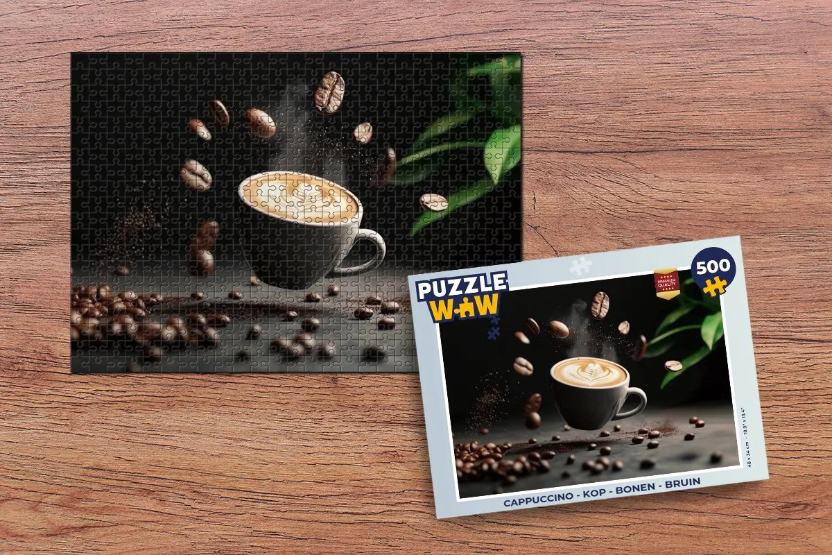 PuzzleWow Cappuccino Bonen Legpuzzel 500 Stuks - MPN 8721374596402