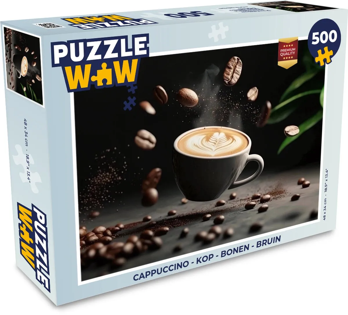 PuzzleWow Cappuccino Bonen Legpuzzel 500 Stuks - MPN 8721374596402