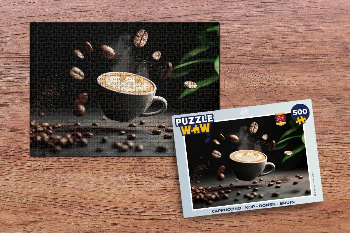 PuzzleWow Cappuccino Bonen Legpuzzel 500 Stuks - MPN 8721374596402