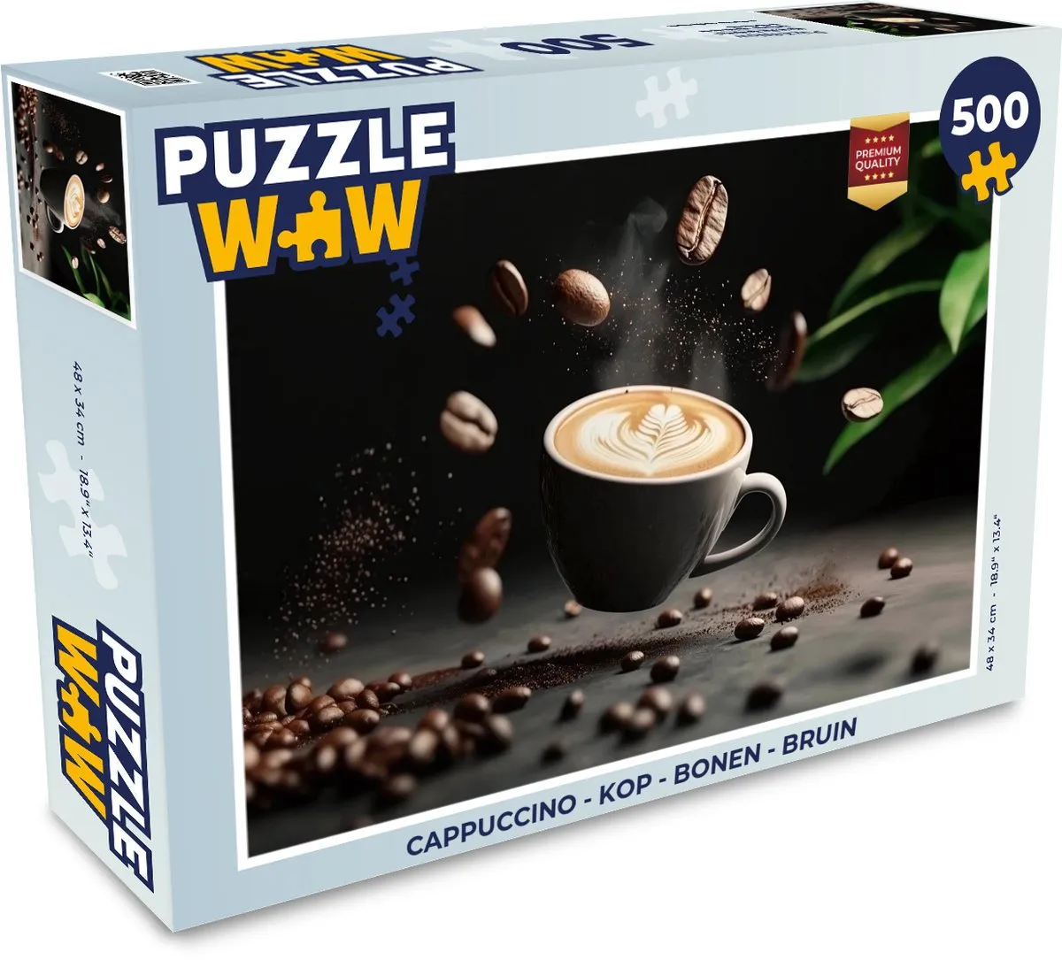 PuzzleWow Cappuccino Bonen Legpuzzel 500 Stuks