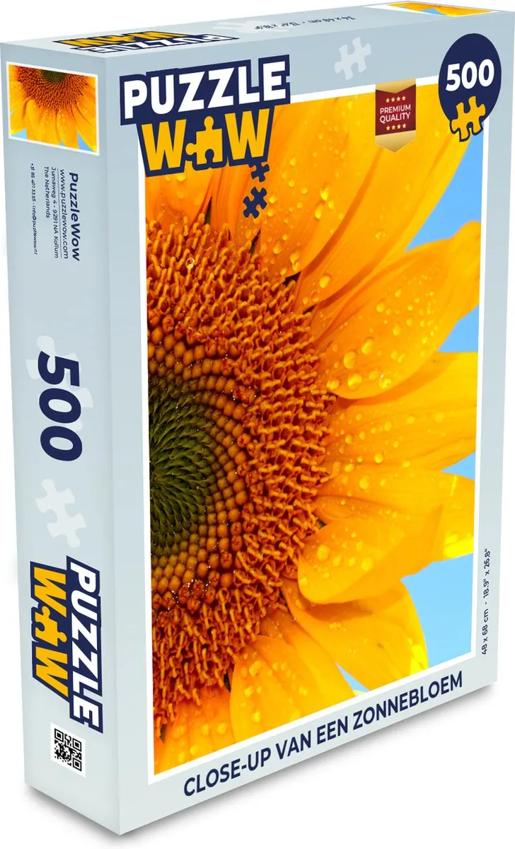PuzzleWow Zonnebloem Legpuzzel 500 Stuks - Multicolor