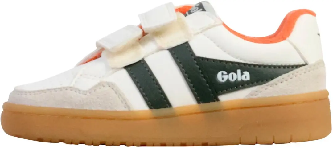 Gola Eagle Strap Kindertrainers 30 - Witte/Donkere kaki/Moody oranje - afbeelding 5 van 6