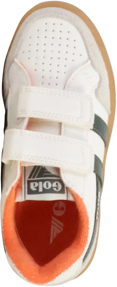 Gola Eagle Strap Kindertrainers 30 - Witte/Donkere kaki/Moody oranje - afbeelding 2 van 6