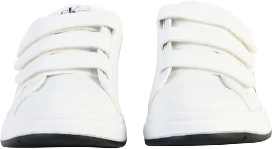 Leren sneakers voor tieners, jeanslook, laag model, met klittenband