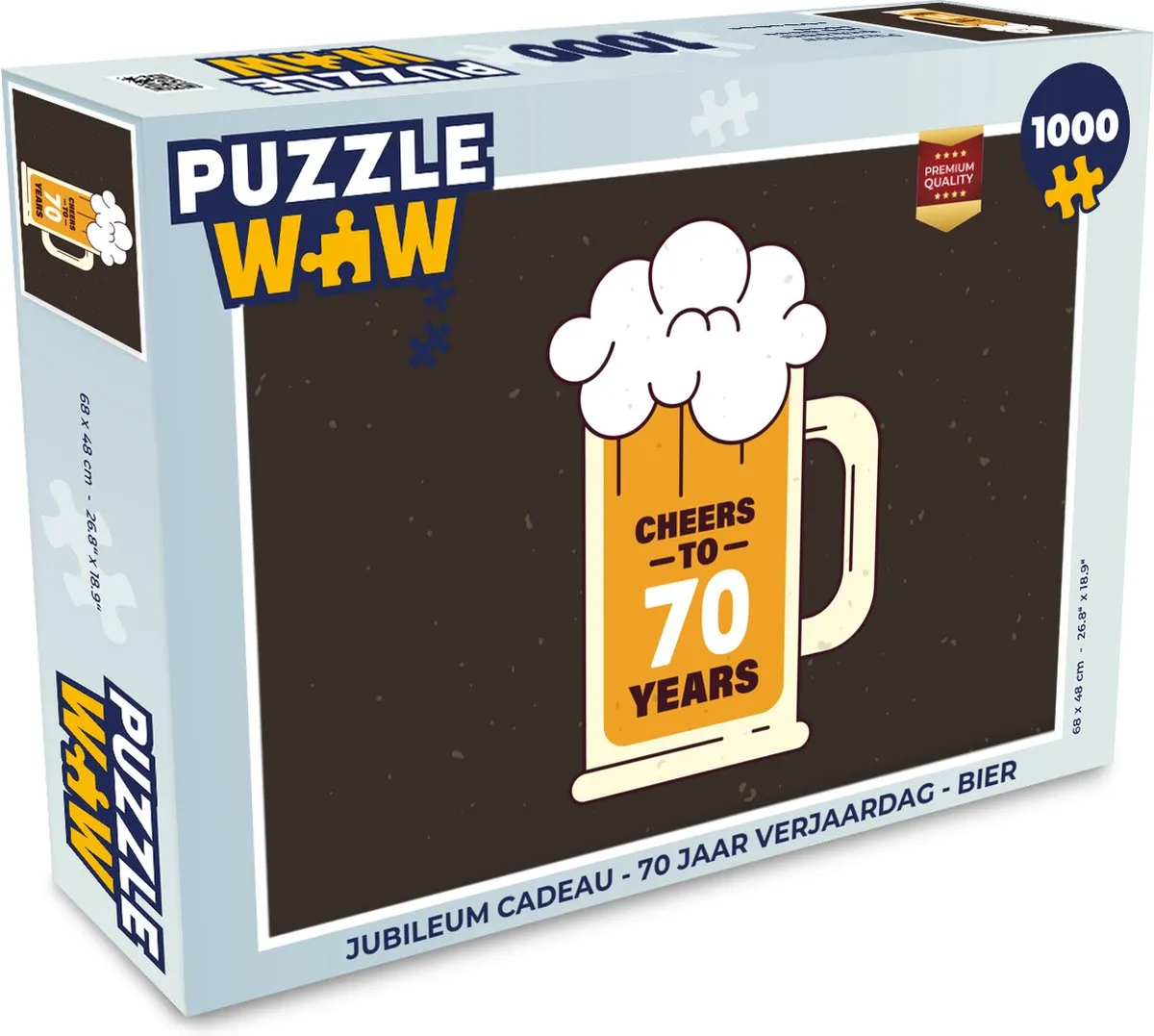 PuzzleWow Bier Legpuzzel 1000 Stuks - Multicolor